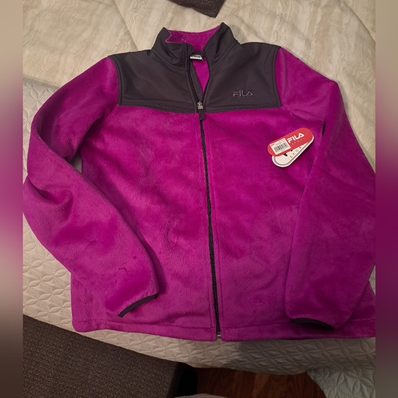 FILA Sport Women's Medium Purple Full Zip‎ Plush Fleece Jacket - Picture 1 of 5